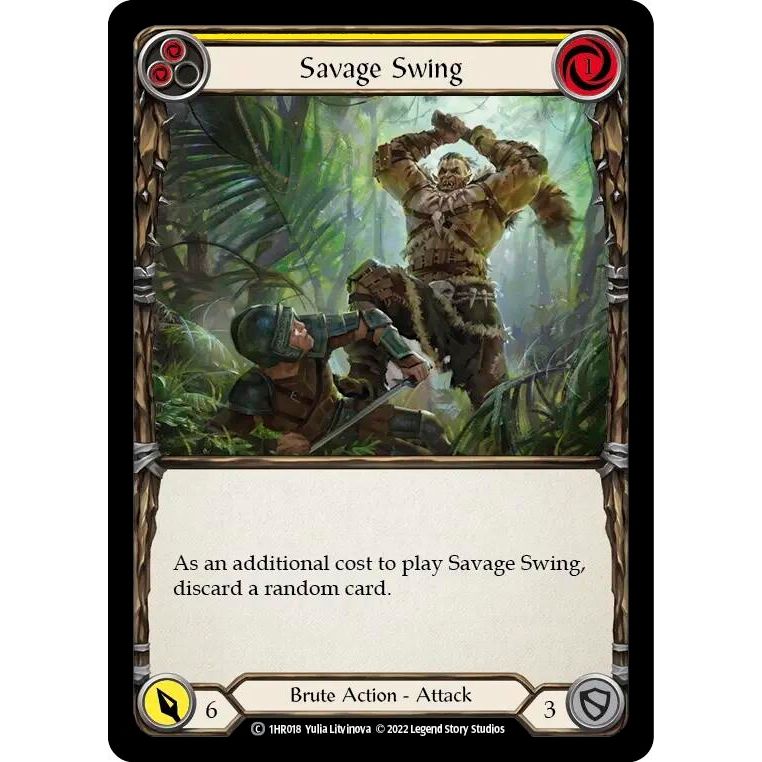 Image for Savage Swing (Yellow) (1HR018) - Flesh and Blood TCG