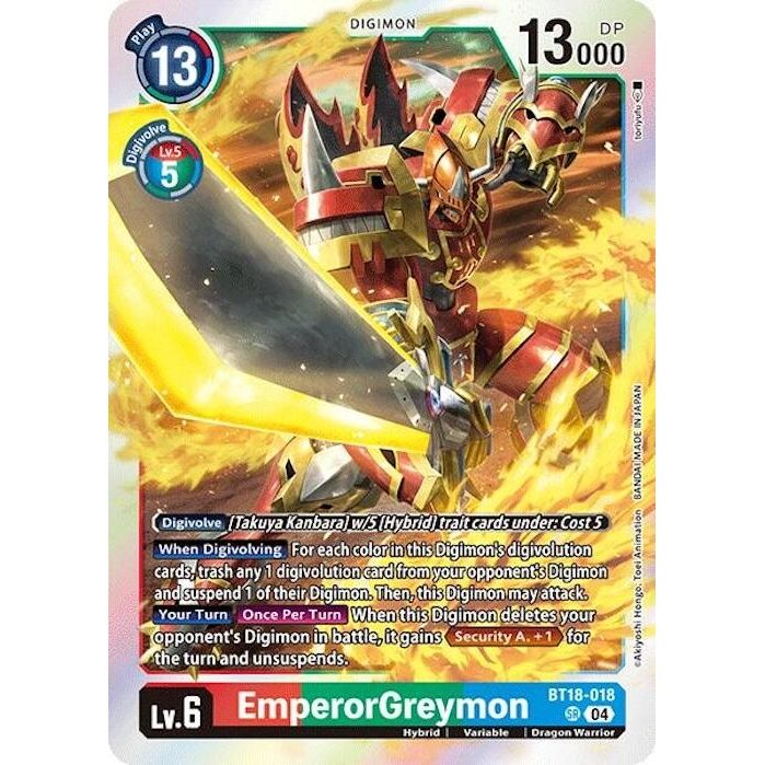 Image for EmperorGreymon (BT18-018 SR) (BT18-19) - Digimon Card Game