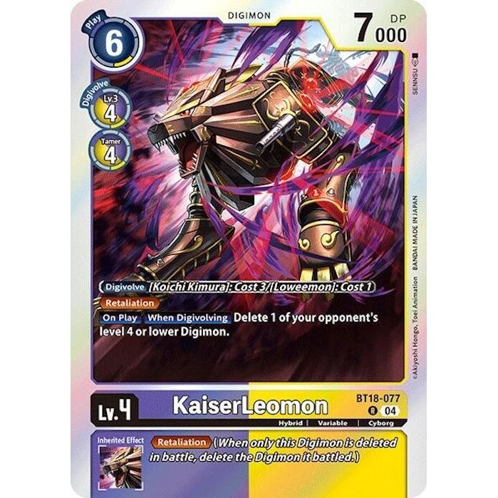 Image for KaiserLeomon (BT18-077 R) (BT18-19) - Digimon Card Game