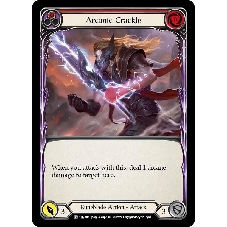 Image for Arcanic Crackle (Red) (1HV008) - Flesh and Blood TCG