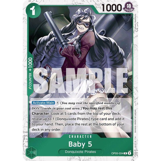 Image for Baby 5 (OP05-034) (Jolly Roger Foil) (OP05-034) (PRB-01) - One Piece Card Game