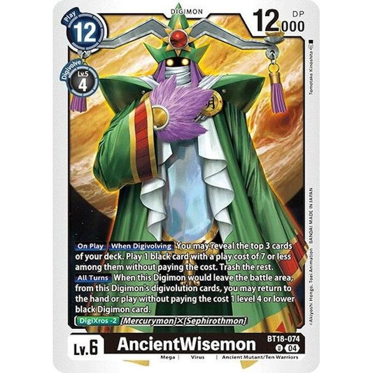 Image for AncientWisemon (BT18-074 U) (BT18-19) - Digimon Card Game
