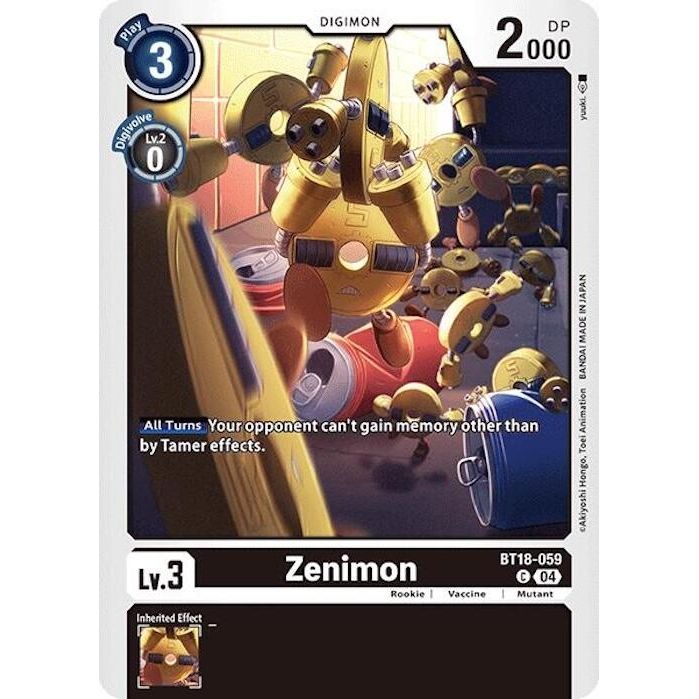 Image for Zenimon (BT18-059 C) (BT18-19) - Digimon Card Game