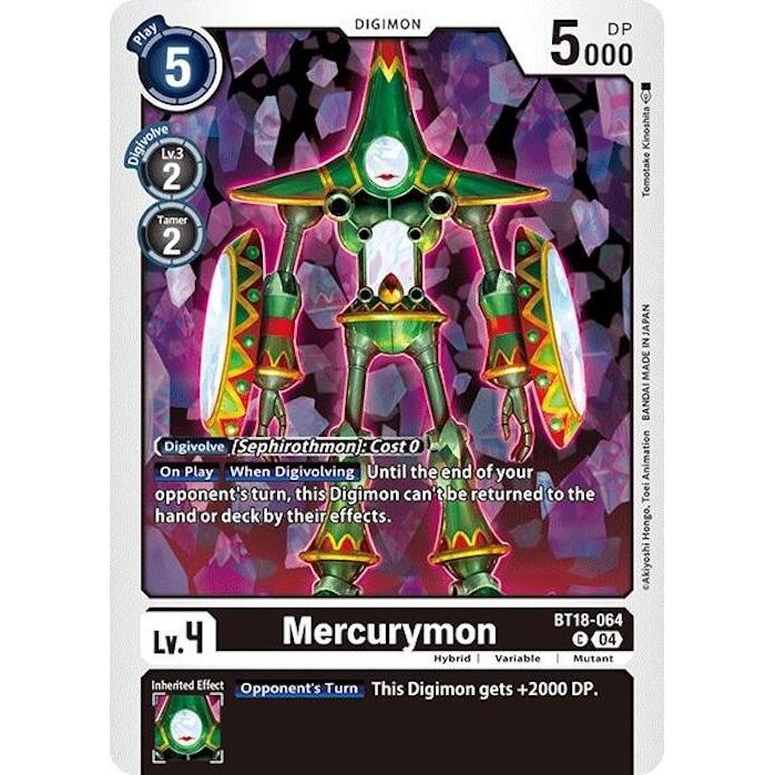Image for Mercurymon (BT18-064 C) (BT18-19) - Digimon Card Game