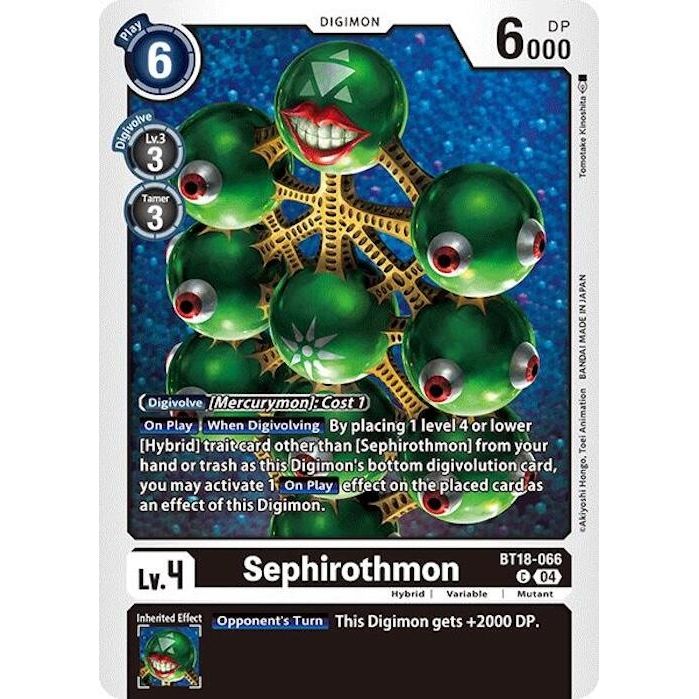 Image for Sephirothmon (BT18-066 C) (BT18-19) - Digimon Card Game