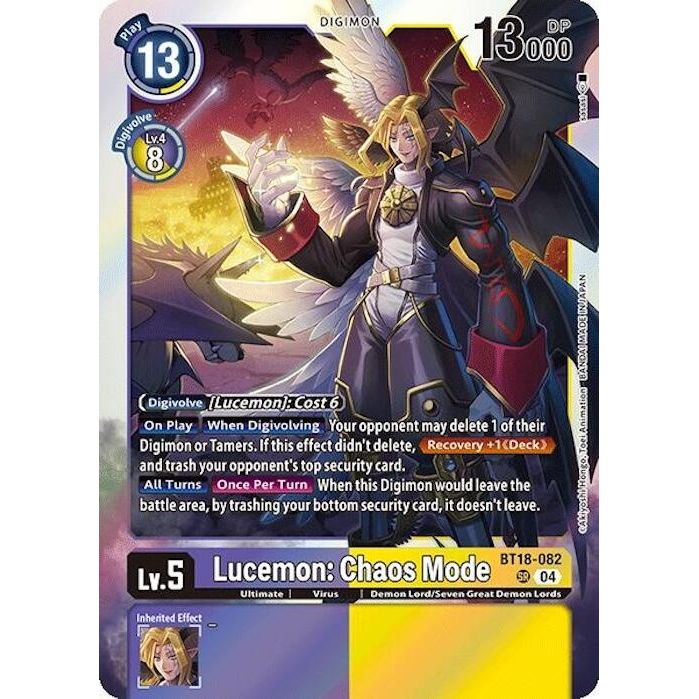 Image for Lucemon: Chaos Mode (BT18-082 SR) (BT18-19) - Digimon Card Game