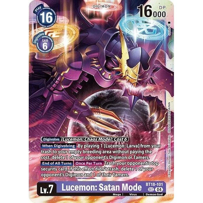 Image for Lucemon: Satan Mode (BT18-101 SEC) (BT18-19) - Digimon Card Game