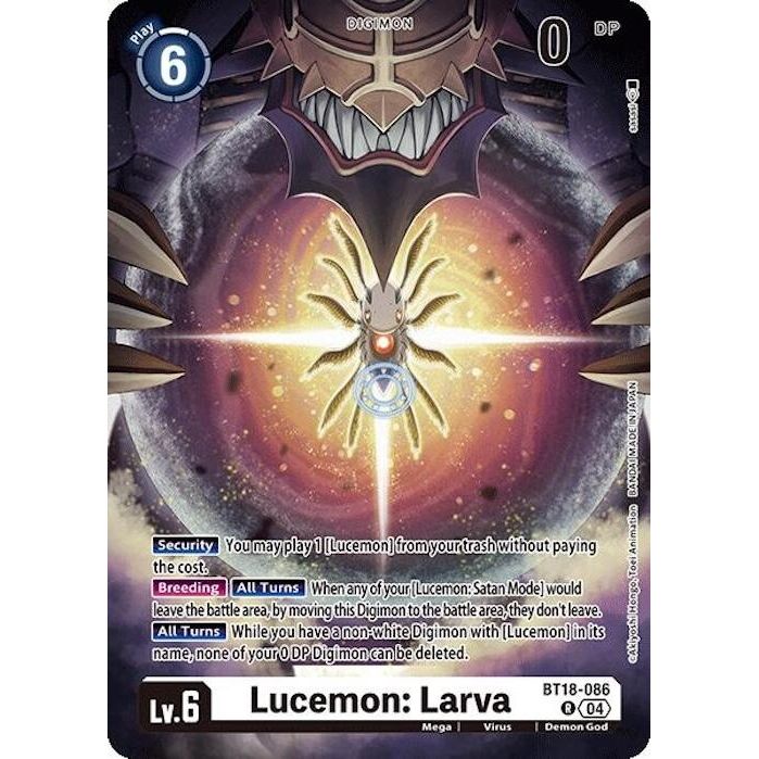 Image for Lucemon: Larva (BT18-086 R) (BT18-19) - Digimon Card Game