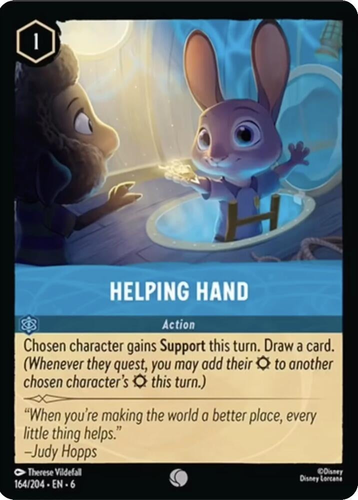 Image for Helping Hand (164/204) (6) - Disney Lorcana