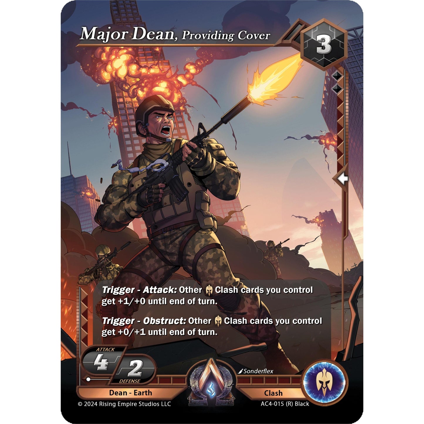 Image for Major Dean, Providing Cover (AC4-015) (AC4) - Alpha Clash