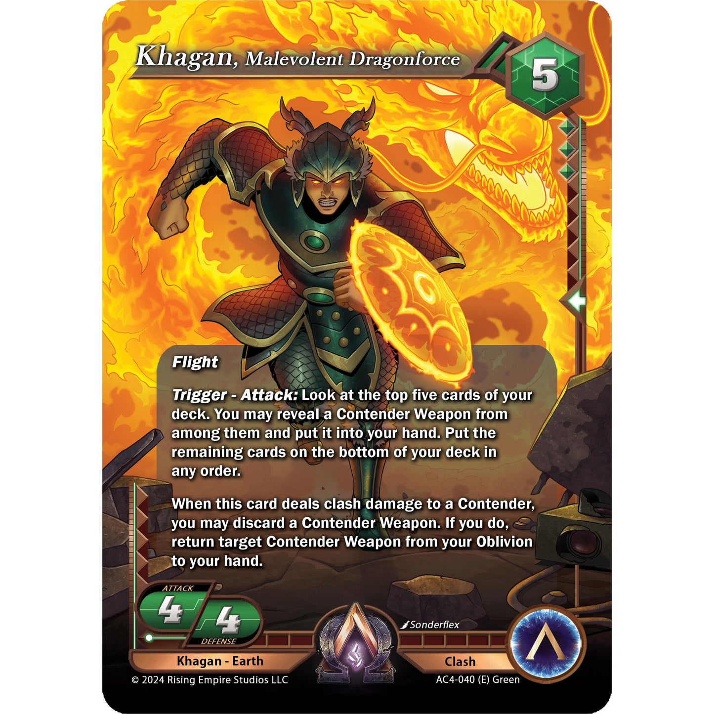 Image for Khagan, Malevolent Dragonforce (AC4-040) (AC4) - Alpha Clash
