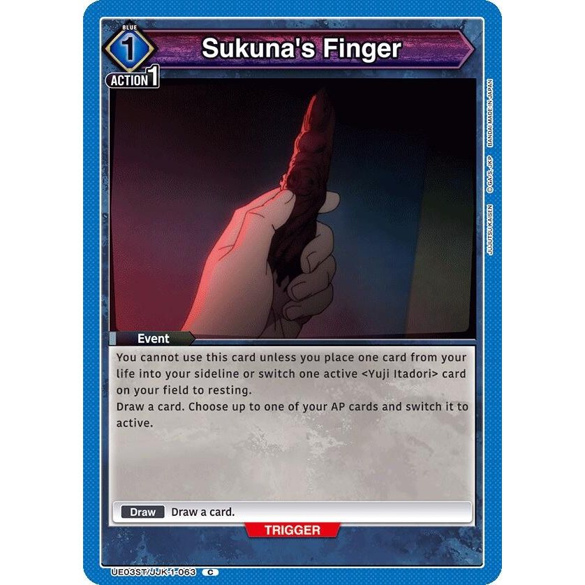 Image for Sukuna's Finger (UE03ST/JJK-1-063) (UE03ST) - Union Arena