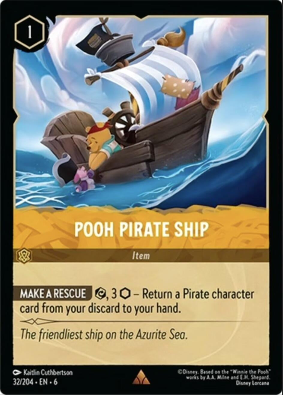 Image for Pooh Pirate Ship (32/204) (6) - Disney Lorcana