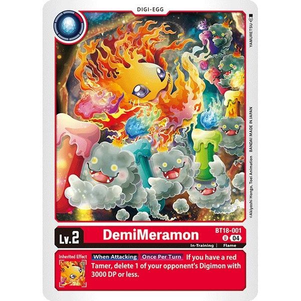 Image for DemiMeramon - BT18-001 (BT18-001 U) (BT18-19) - Digimon Card Game