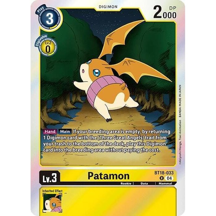 Image for Patamon (BT18-033 R) (BT18-19) - Digimon Card Game