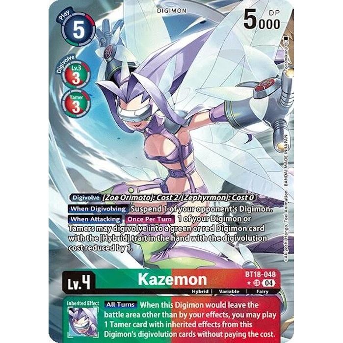 Image for Kazemon (Alternate Art) (BT18-048 SR) (BT18-19) - Digimon Card Game