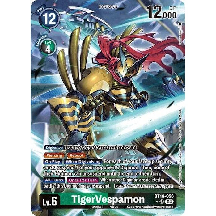 Image for TigerVespamon (Alternate Art) (BT18-056 SR) (BT18-19) - Digimon Card Game