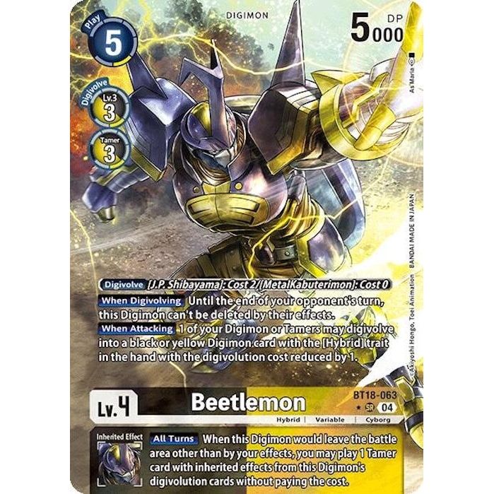 Image for Beetlemon (Alternate Art) (BT18-063 SR) (BT18-19) - Digimon Card Game