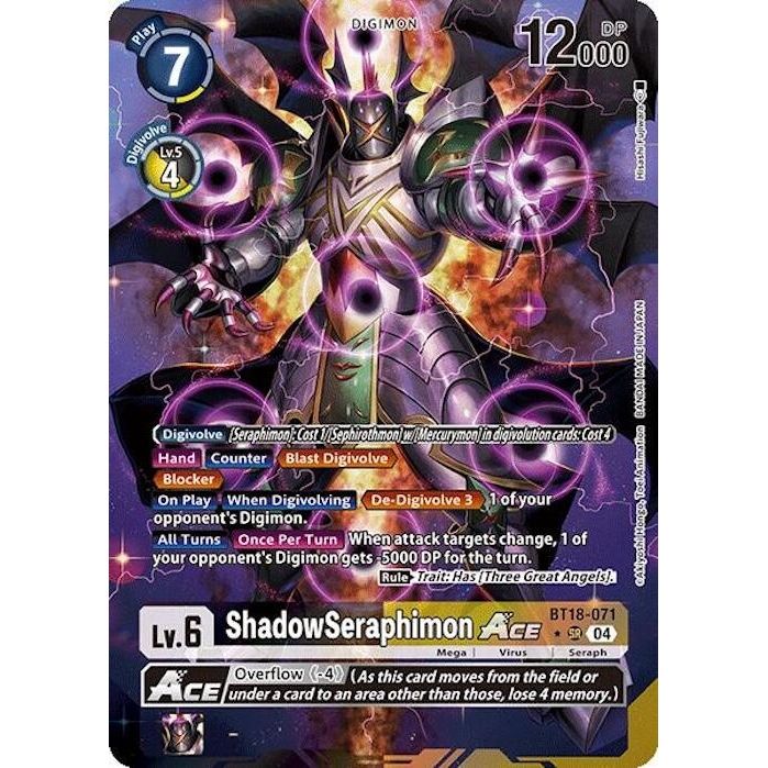 Image for ShadowSeraphimon ACE (Alternate Art) (BT18-071 SR) (BT18-19) - Digimon Card Game