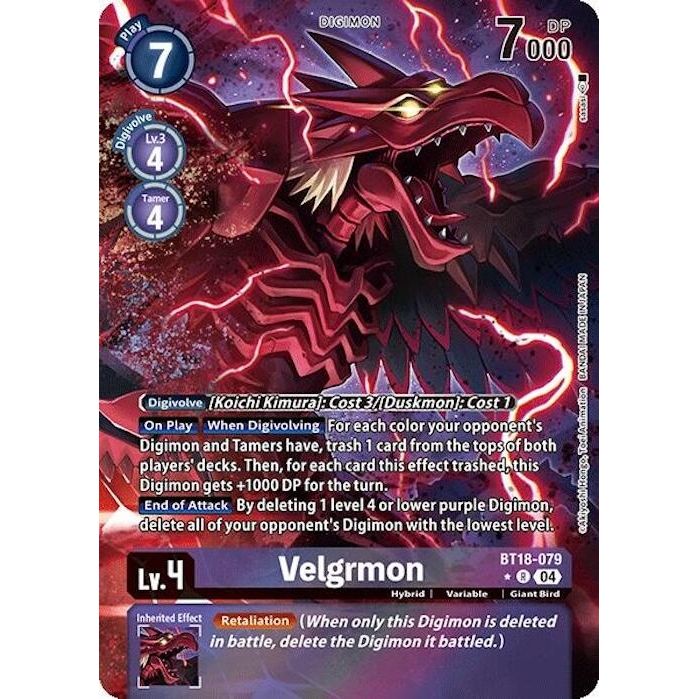 Image for Velgrmon (Alternate Art) (BT18-079 R) (BT18-19) - Digimon Card Game