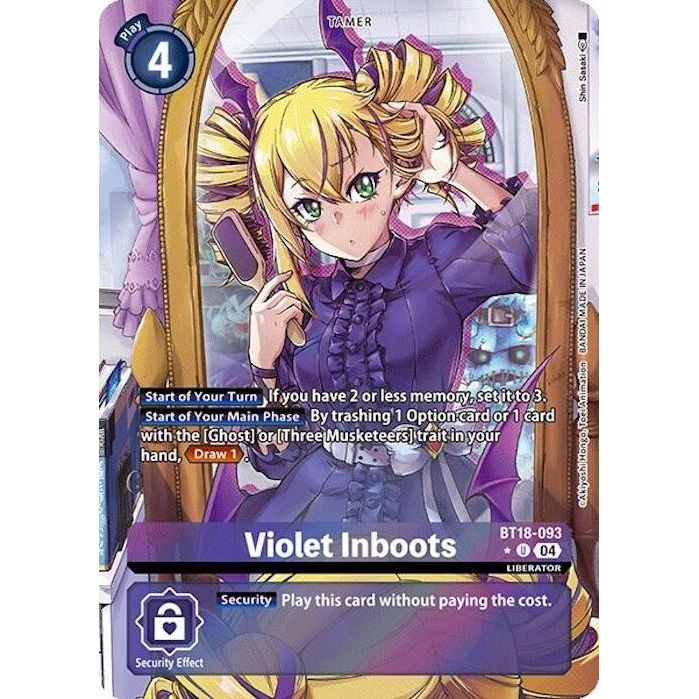 Image for Violet Inboots - BT18-093 (Alternate Art) (BT18-093 U) (BT18-19) - Digimon Card Game