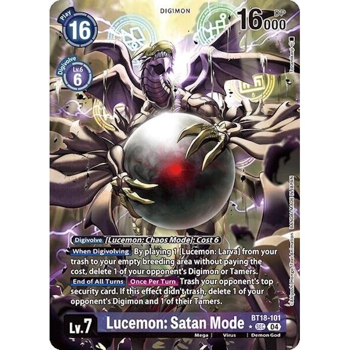 Image for Lucemon: Satan Mode (Alternate Art) (BT18-101 SEC) (BT18-19) - Digimon Card Game