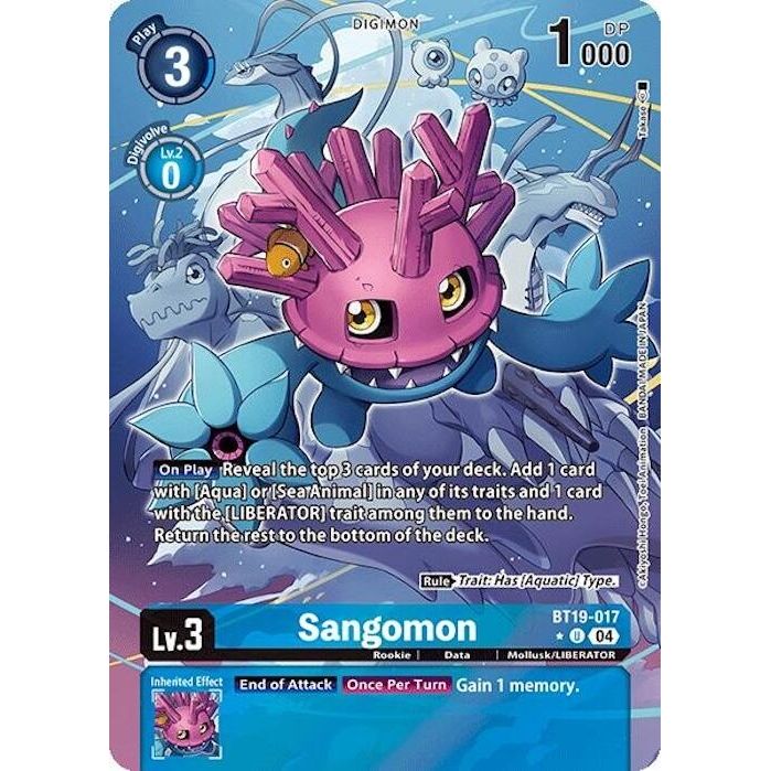 Image for Sangomon (Alternate Art) (BT19-017 U) (BT18-19) - Digimon Card Game