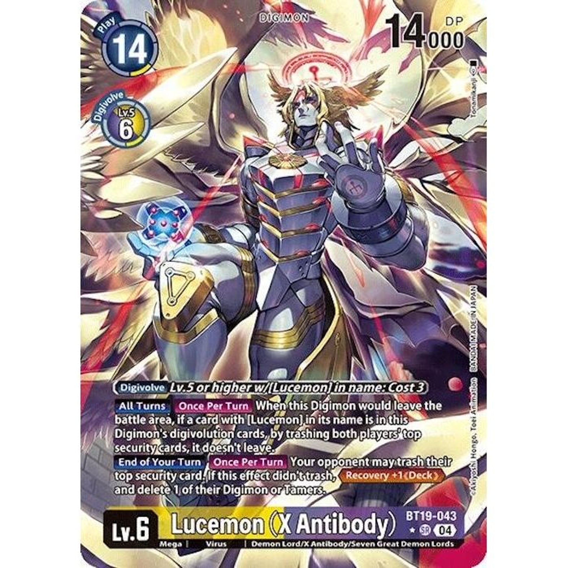 Image for Lucemon (X Antibody) (Alternate Art) (BT19-043 SR) (BT18-19) - Digimon Card Game