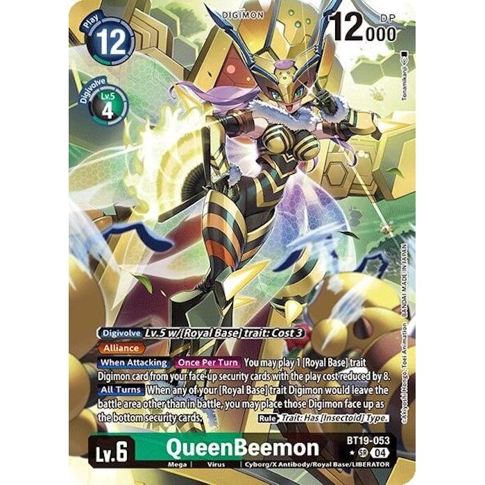 Image for QueenBeemon (Alternate Art) (BT19-053 SR) (BT18-19) - Digimon Card Game