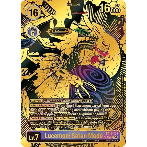 Image for Lucemon: Satan Mode (Textured) (BT18-101 SEC) (BT18-19) - Digimon Card Game