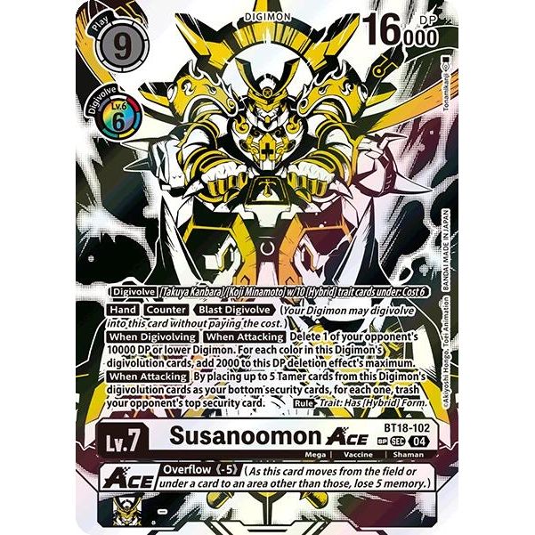 Image for Susanoomon ACE (Textured) (BT18-102 SEC) (BT18-19) - Digimon Card Game