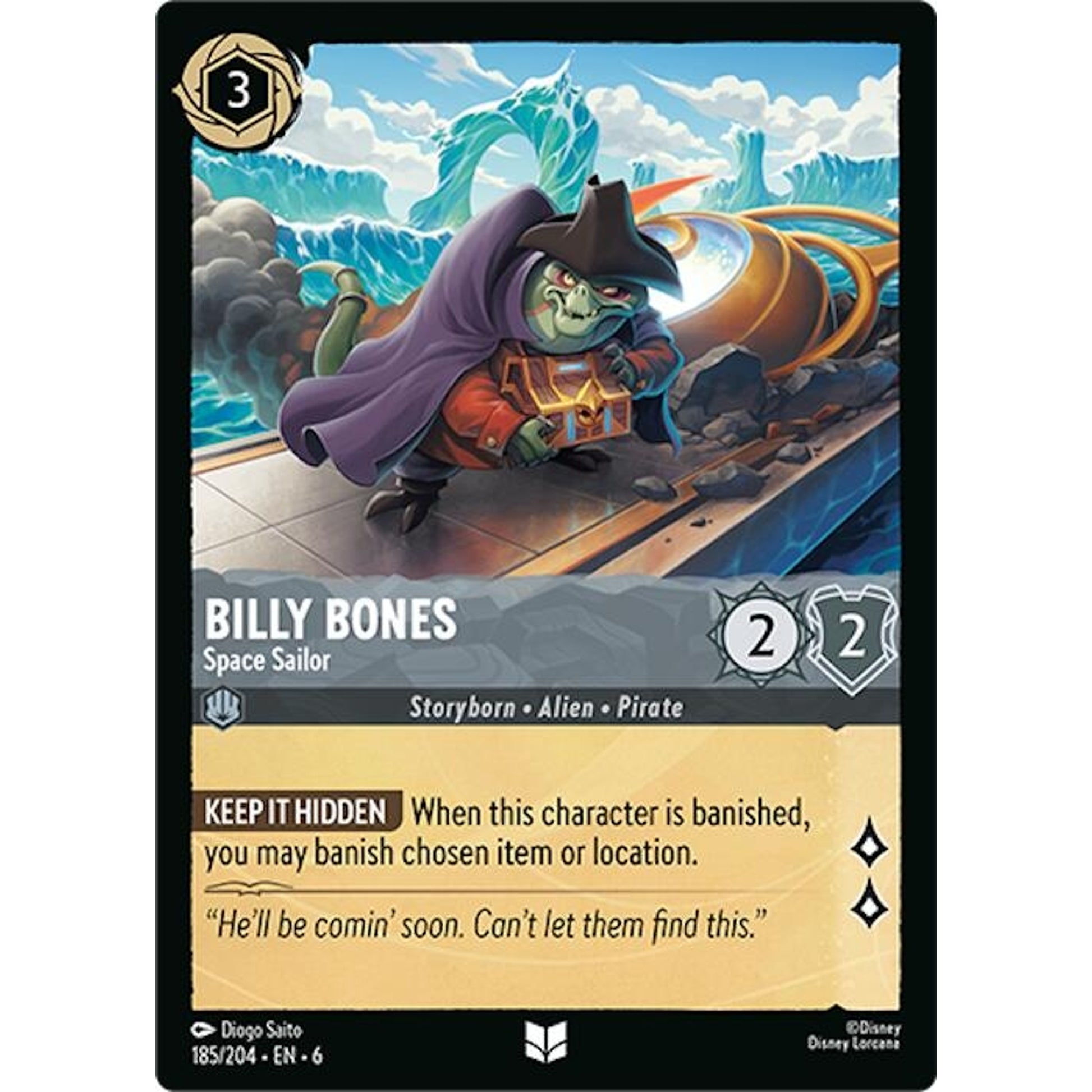 Image for Billy Bones - Space Sailor (185/204) (6) - Disney Lorcana