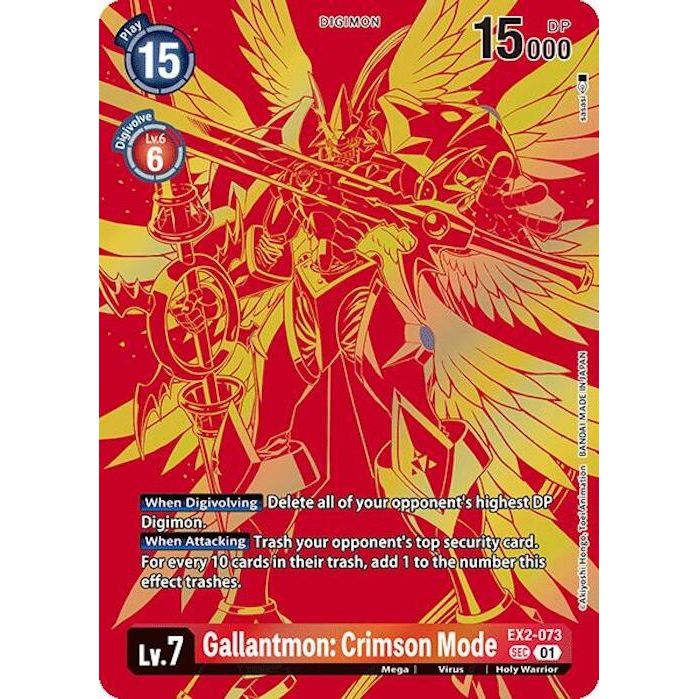 Image for Gallantmon: Crimson Mode (Textured) (EX2-073 SEC) (BT18-19) - Digimon Card Game