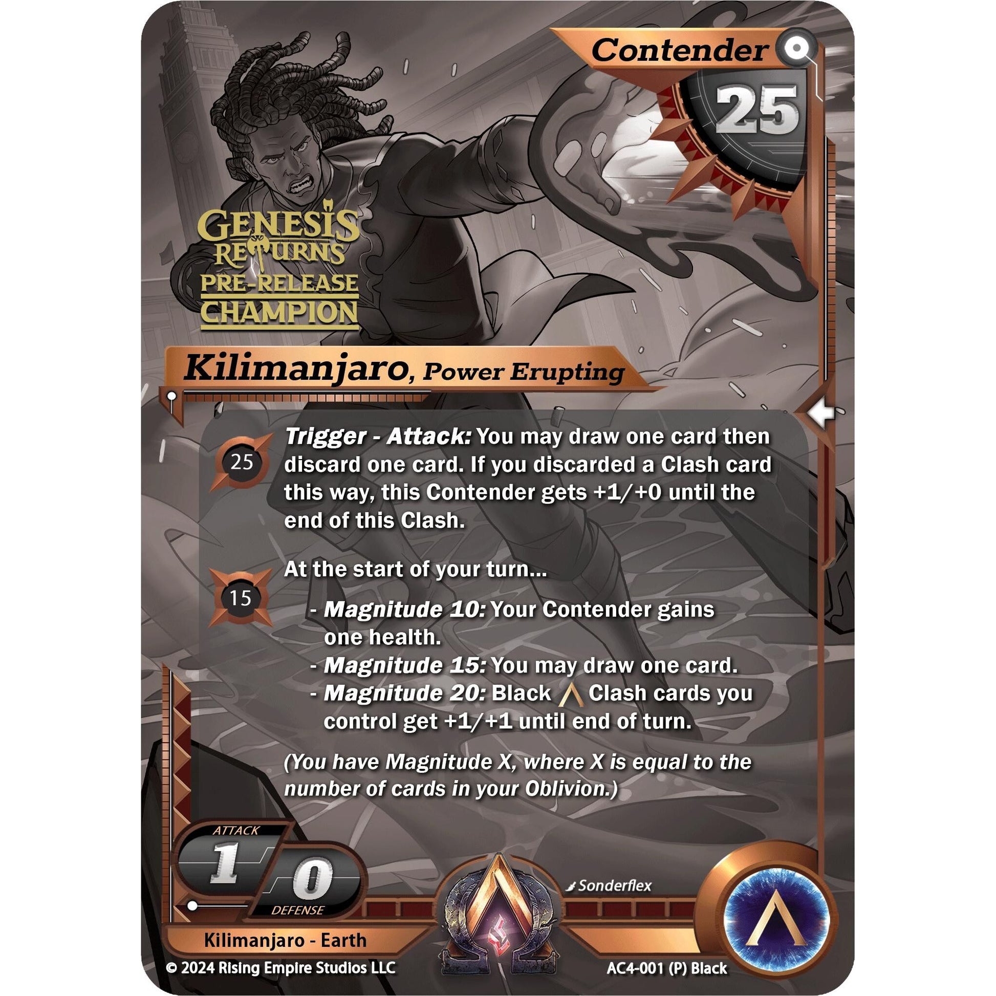 Image for Kilimanjaro, Power Erupting (Pre-Release Champion) (AC4-001) (AC4) - Alpha Clash