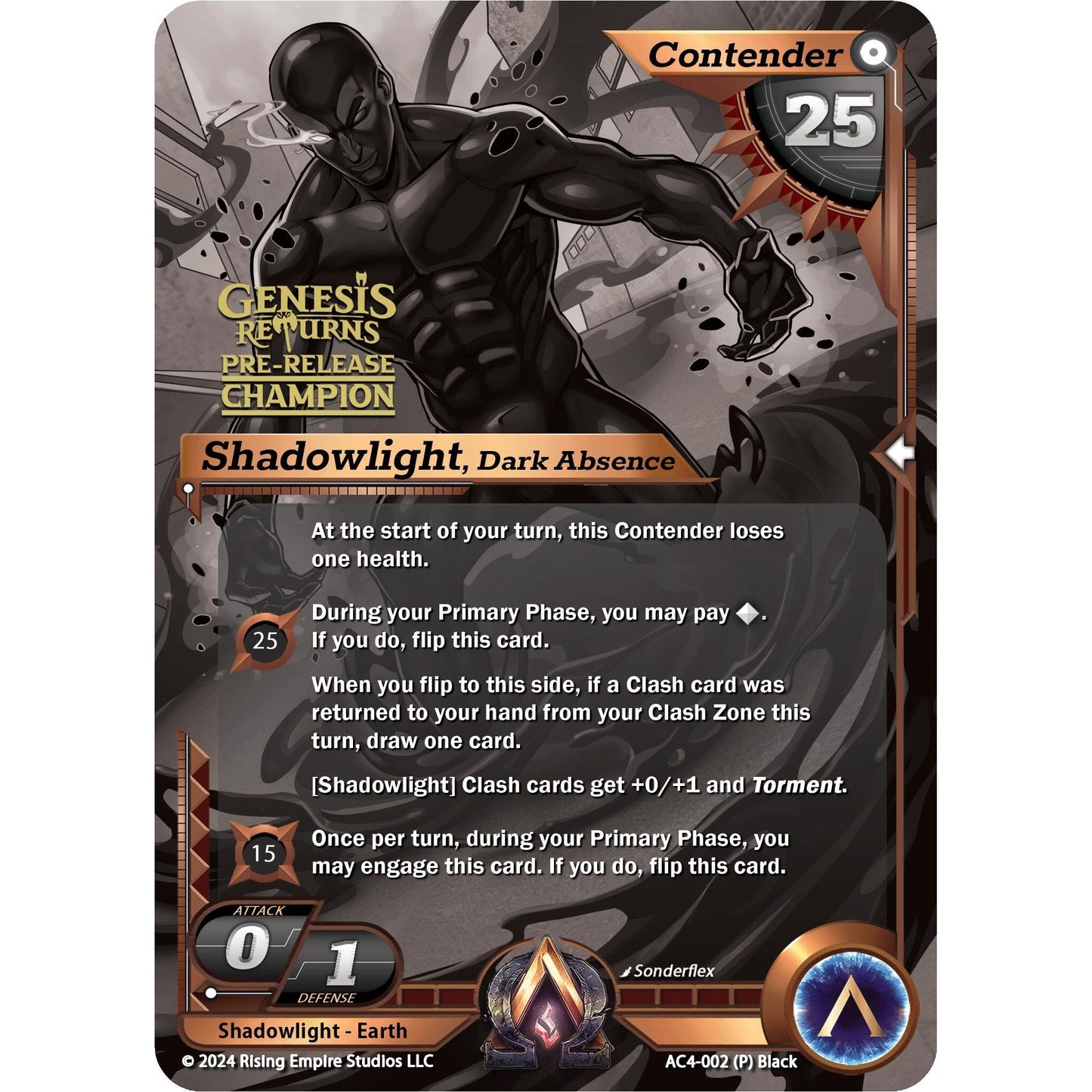 Image for Shadowlight, Dark Absence (Pre-Release Champion) (AC4-002) (AC4) - Alpha Clash