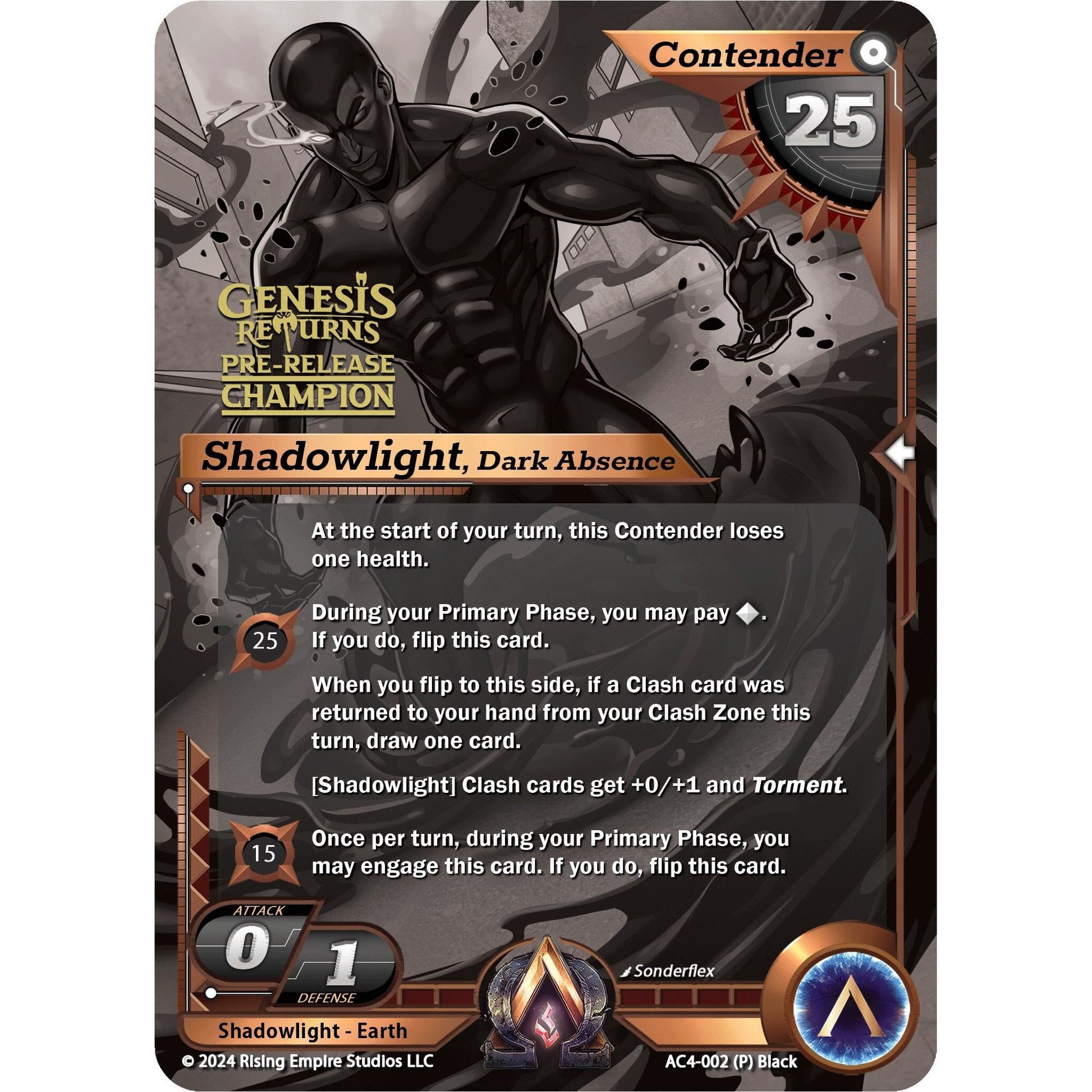 Image for Shadowlight, Dark Absence (Pre-Release Champion) (AC4-002) (AC4) - Alpha Clash