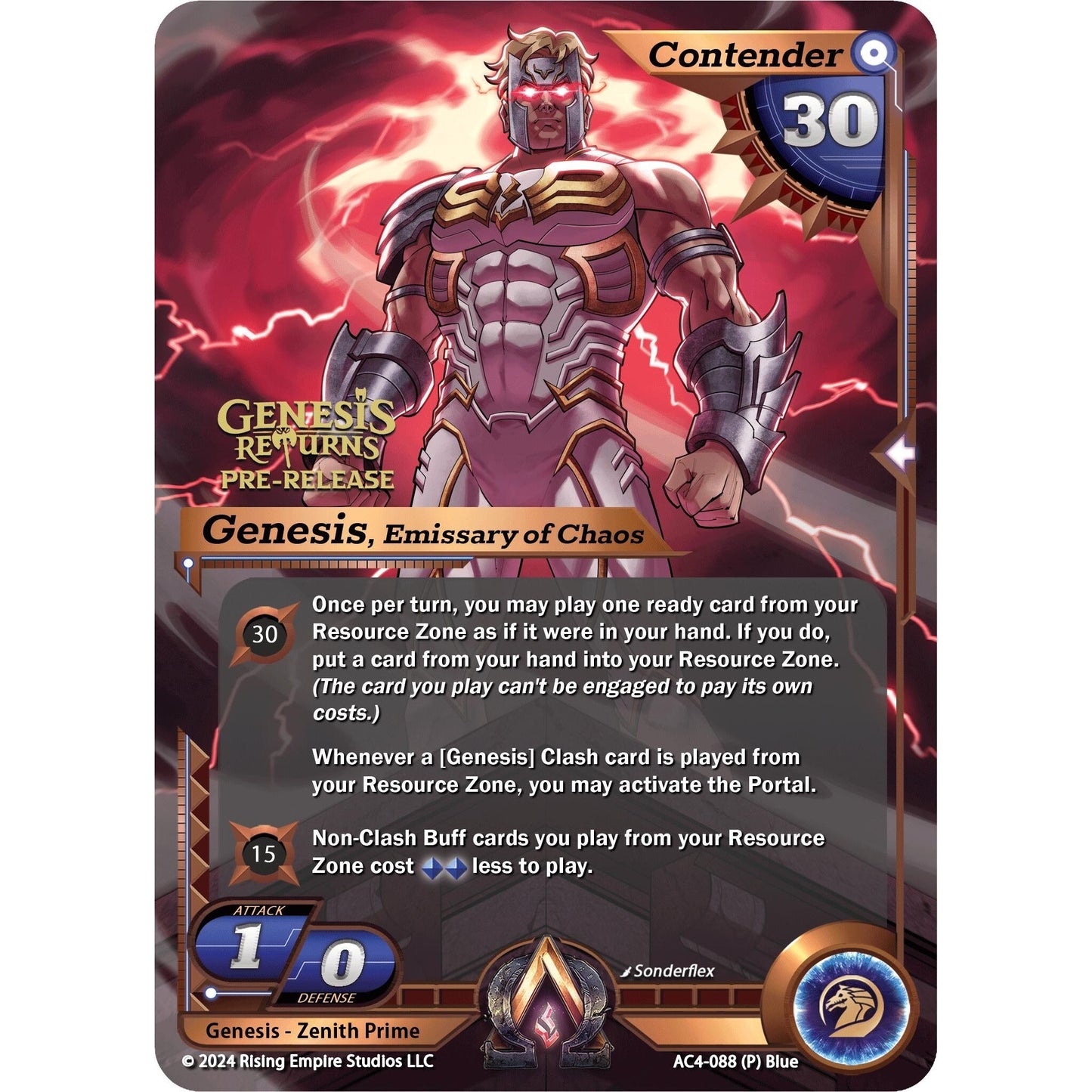 Image for Genesis, Emissary of Chaos (Pre-Release) (AC4-088) (AC4) - Alpha Clash