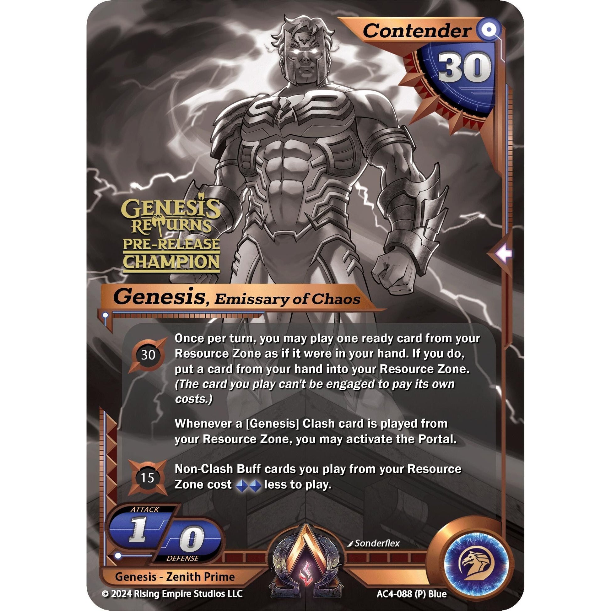Image for Genesis, Emissary of Chaos (Pre-Release Champion) (AC4-088) (AC4) - Alpha Clash