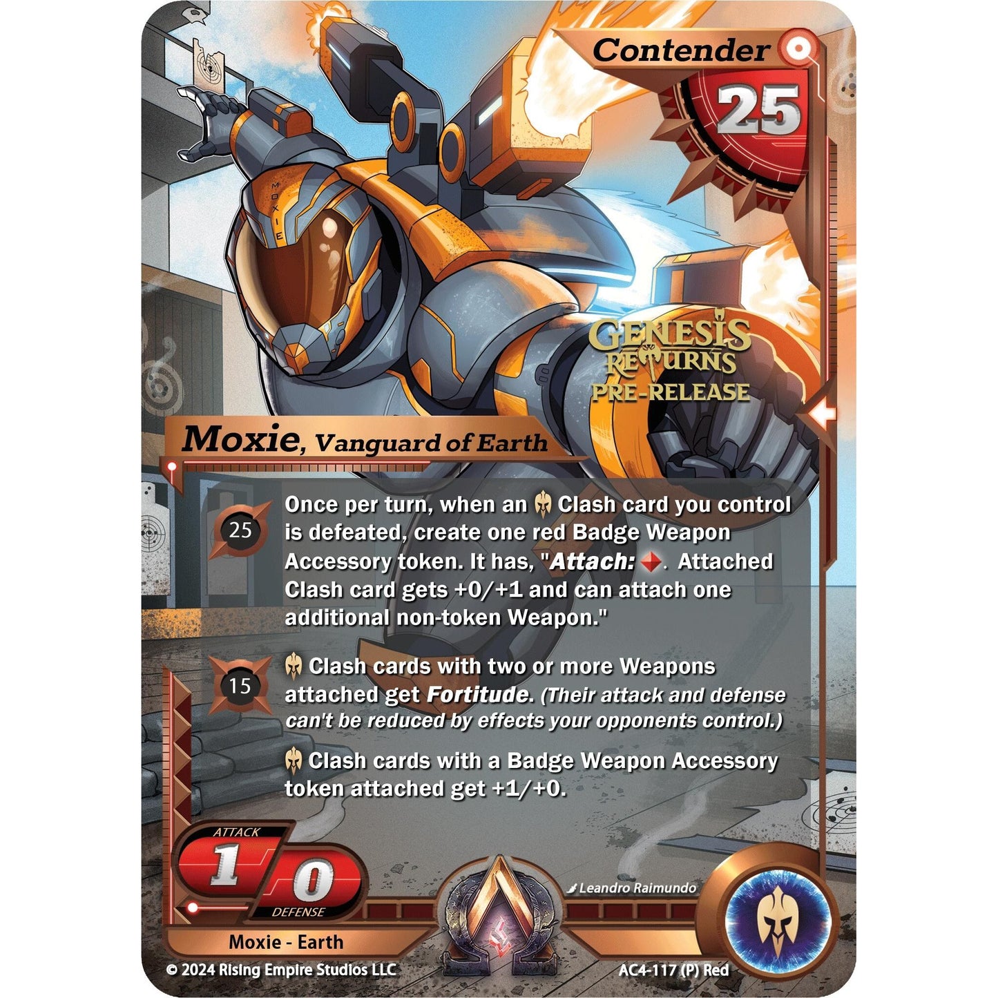 Image for Moxie, Vanguard of Earth (Pre-Release) (AC4-117) (AC4) - Alpha Clash