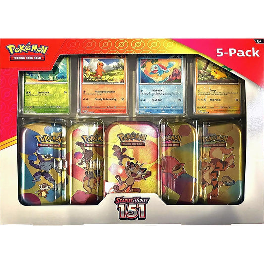 Image for Costco Pokemon Scarlet & Violet 151 Mini Tin 5-pack (Meowth) - Pokemon