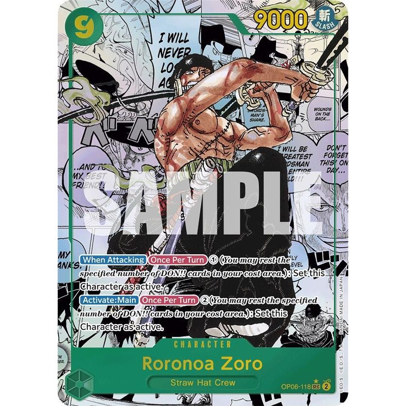 Image for Roronoa Zoro (Manga) (OP06-118) (PRB-01) - One Piece Card Game