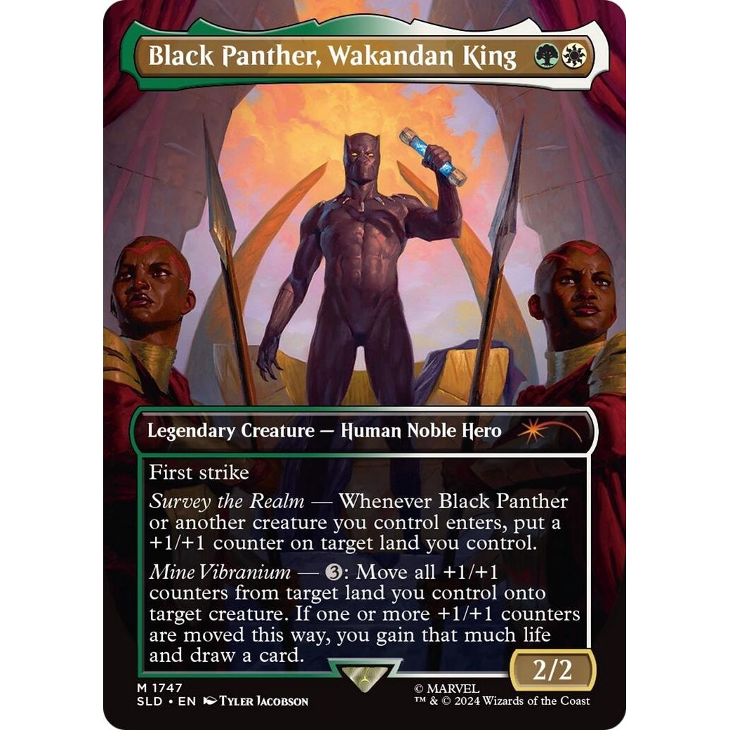 Image for Black Panther, Wakandan King (Rainbow Foil) (1747) (SLD) - Magic: The Gathering