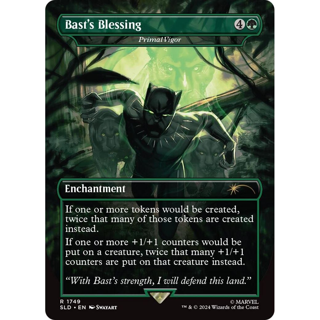 Image for Bast's Blessing - Primal Vigor (Rainbow Foil) (1749) (SLD) - Magic: The Gathering