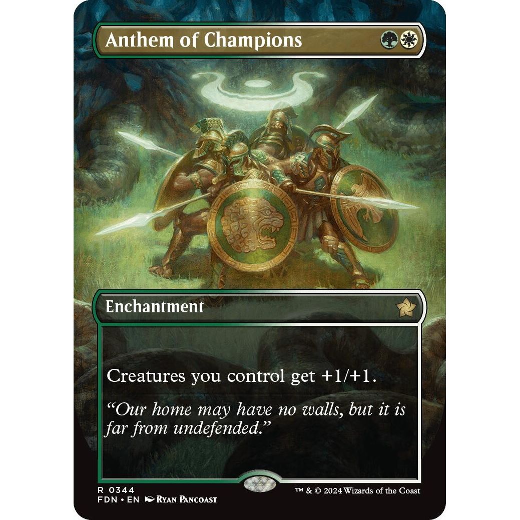 Image for Anthem of Champions (Borderless) (344) (FDN) - Magic: The Gathering