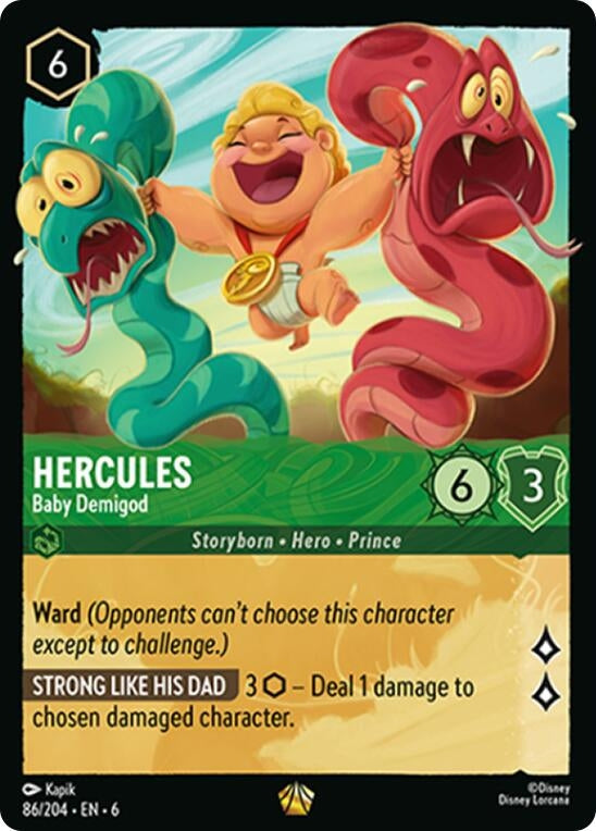 Image for Hercules - Baby Demigod (86/204) (6) - Disney Lorcana