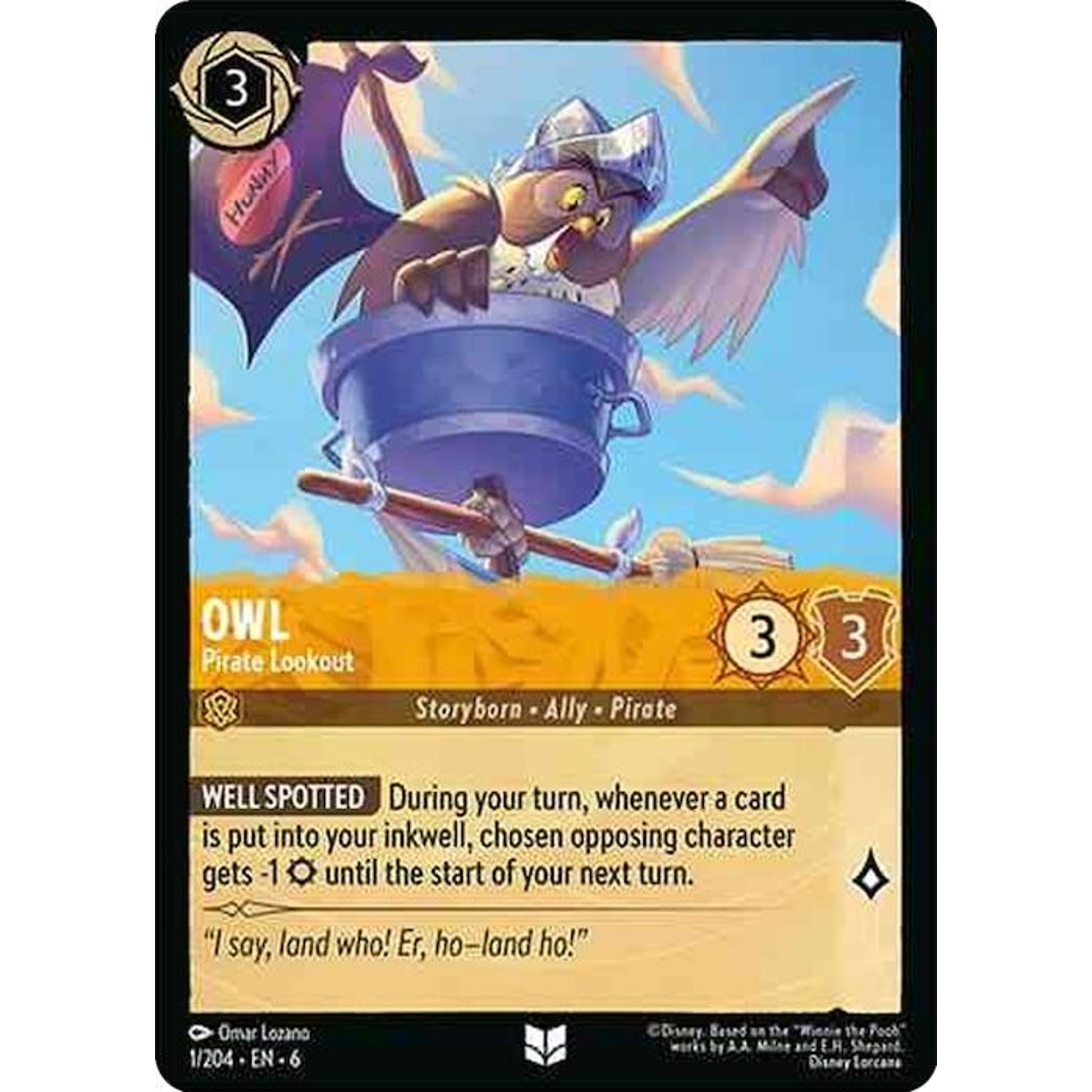 Image for Owl - Pirate Lookout (1/204) (6) - Disney Lorcana