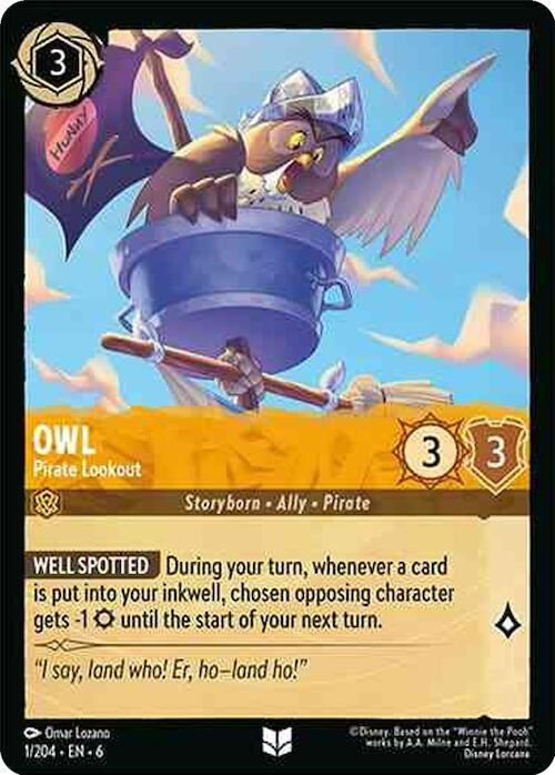 Image for Owl - Pirate Lookout (1/204) (6) - Disney Lorcana