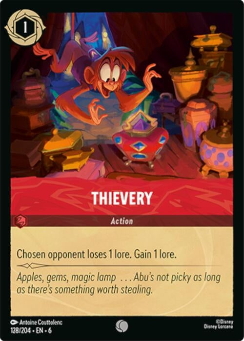 Image for Thievery (128/204) (6) - Disney Lorcana