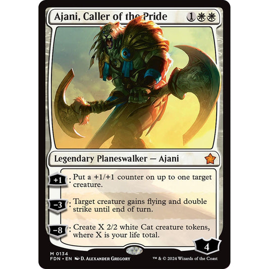 Image for Ajani, Caller of the Pride (134) (FDN) - Magic: The Gathering
