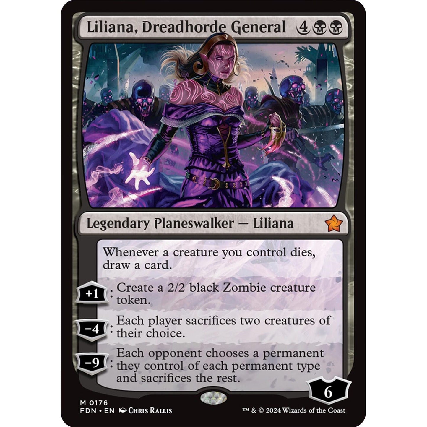 Image for Liliana, Dreadhorde General (176) (FDN) - Magic: The Gathering